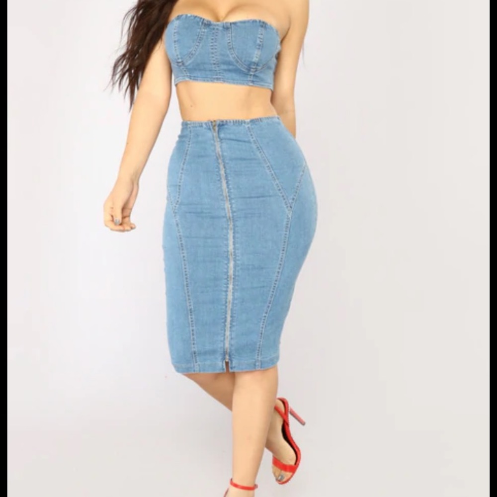 Denim two piece